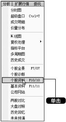 3.3 利用【分析】菜单查看股市动态