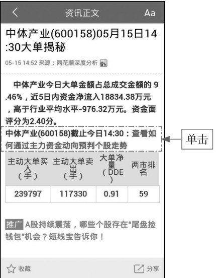 3.3 通过手机APP分析股票盘口信息