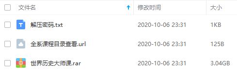 《世界历史大师课》百度云网盘资源分享下载[MP3/PDF/3.04GB]