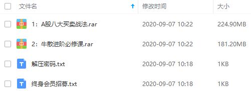 《A股八大买卖战法+牛散进阶》课程合集百度云网盘资源分享下载[MP4/MP3/PDF/406.10MB]