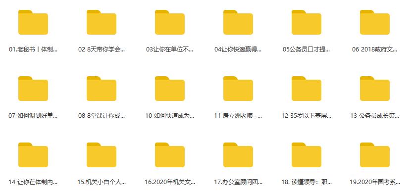 公务员/官场必备-《体制内课程》合集百度云网盘资源分享下载（19门课程）[MP3/MP4/PDF/15.86GB]