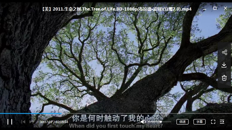 布拉德·皮特电影《生命之树(2011)》高清英语中字[MP4/2.60GB]百度云网盘下载
