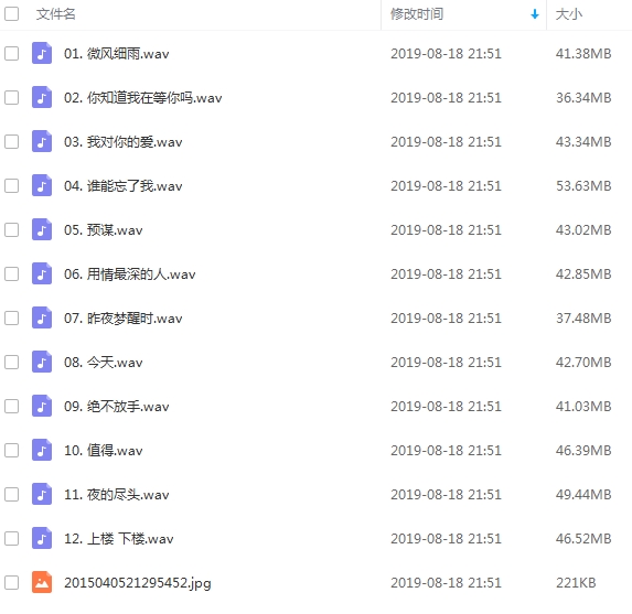 张玮伽22张专辑WAV无损格式歌曲合集百度云网盘下载