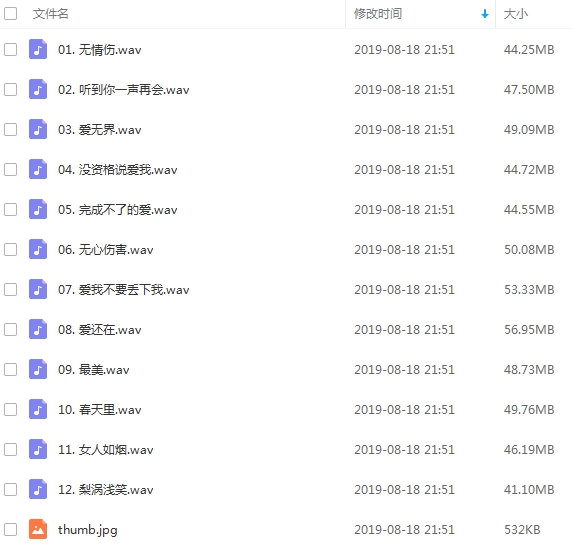 张玮伽22张专辑WAV无损格式歌曲合集百度云网盘下载