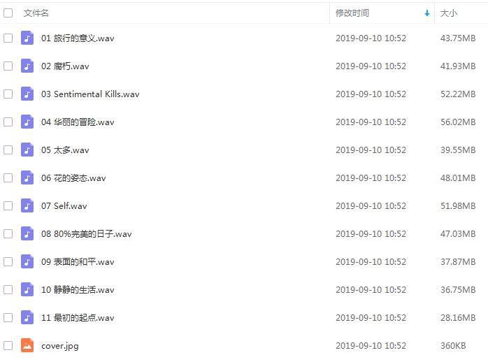 陈绮贞所有专辑18CD无损WAV歌曲合集打包百度云网盘下载