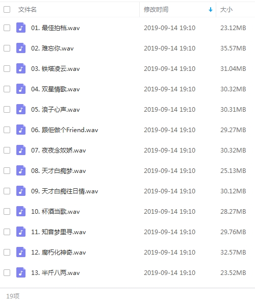 许冠杰51张专辑无损歌曲WAV合集打包百度云网盘下载