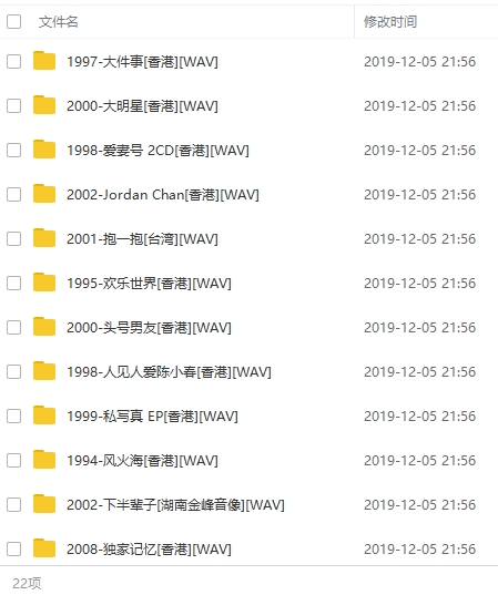 陈小春20张专辑歌曲合集[WAV/MP3/FLAC/14.84GB]百度云网盘下载