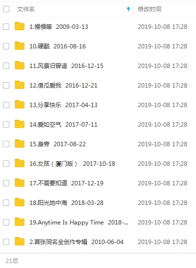 韦礼安21张专辑MP3歌曲合集[MP3/850.67MB]百度云网盘下载