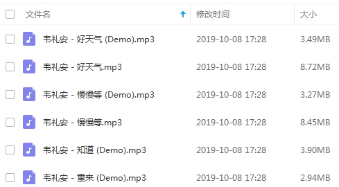 韦礼安21张专辑MP3歌曲合集[MP3/850.67MB]百度云网盘下载