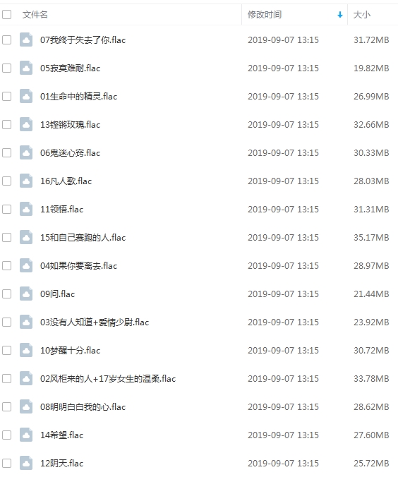 李宗盛12张专辑无损FLAC+MP3歌曲合集打包百度云网盘下载