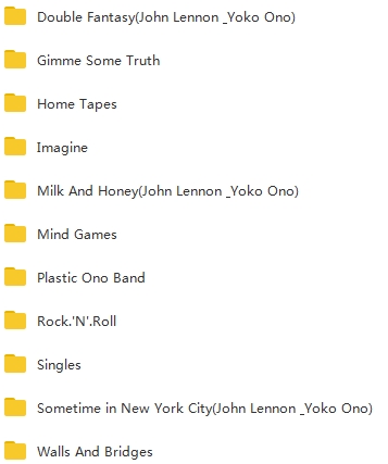 约翰列侬（John Winston Lennon）10张无损专辑合集[FLAC/4.20GB]百度云网盘下载