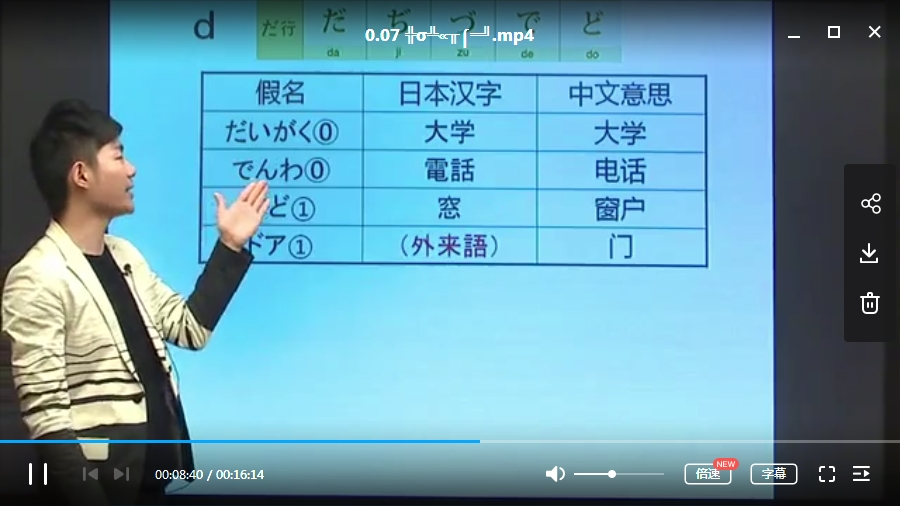 标准日语初级教程视频合集[MP4/9.81GB]百度云网盘下载