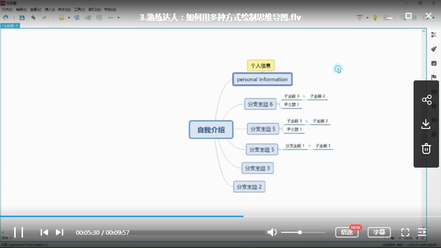 Xmind教程-思维导图软件Xmind教程视频(入门+高级)合集[FLV/1.01GB]百度云网盘下载