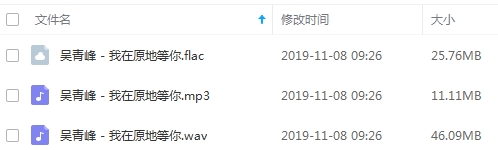 吴青峰单曲《我在原地等你》[FLAC/WAV/MP3/82.96MB]百度云网盘下载