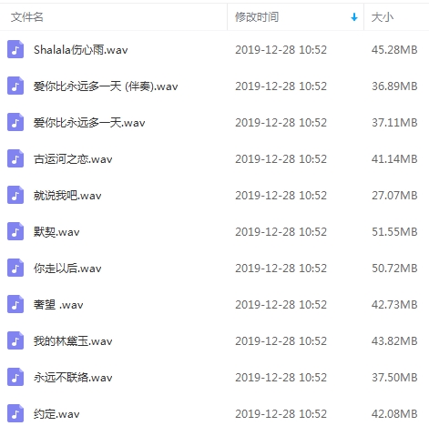 王子鸣无损歌曲精选11首[WAV/455.88MB]百度云网盘下载