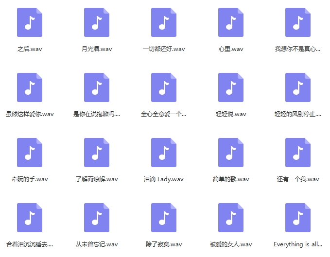 于台烟无损歌曲精选20首[WAV/865.09MB]百度云网盘下载