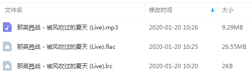 那英&肖战单曲《被风吹过的夏天(Live)》[FLAC/MP3/35.84MB]百度云网盘下载