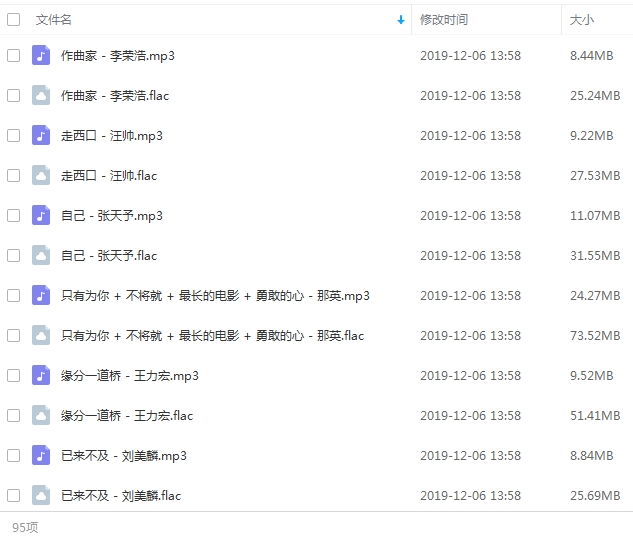 2019《中国好声音第六季》歌曲合集[FLAC/MP3/2.11GB]百度云网盘下载