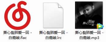 白嘉峻单曲《撕心裂肺爱一回》[FLAC/MP3/31.38MB]百度云网盘下载