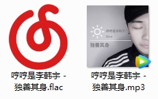 哼哼是李韩宇单曲《独善其身》[FLAC/MP3/32.55MB]百度云网盘下载