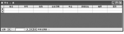 图2-55 “学生”表视图