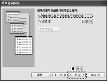 图3-6 确定采用明细查询还是汇总查询