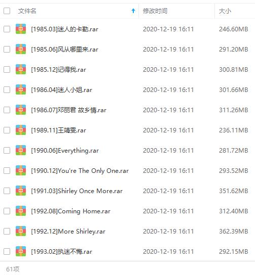 王菲(1985-2020)61张专辑歌曲合集[FLAC/WAV/APE/MP3/30.28GB]百度云网盘下载